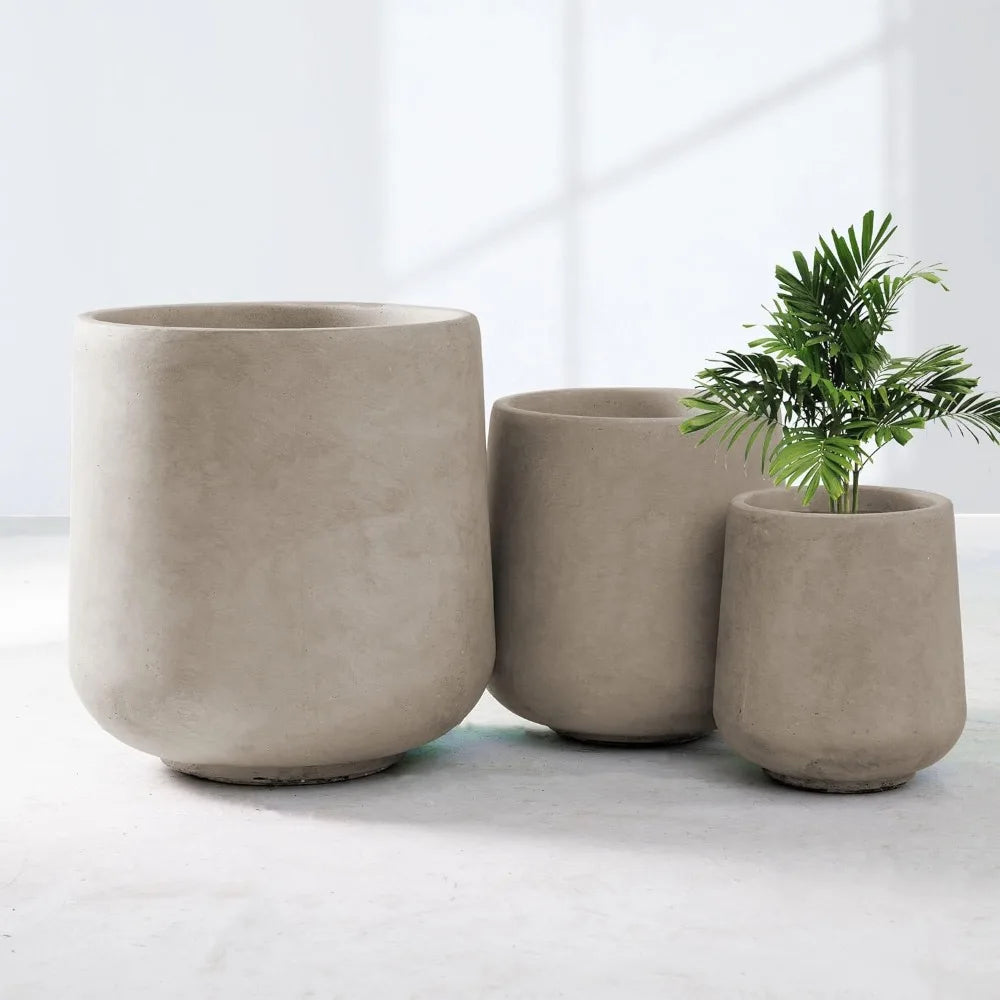 Ceramic Planter Container Set with Drainage Holes - Creating Chic Boutique